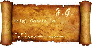 Heigl Gabriella névjegykártya